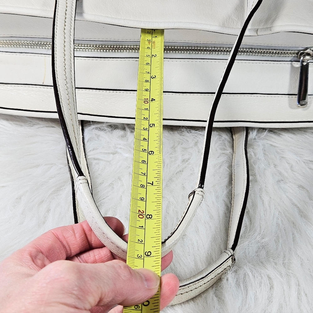 Coach Taylor Python Ivory Mixed Leather Shoulder … - image 5